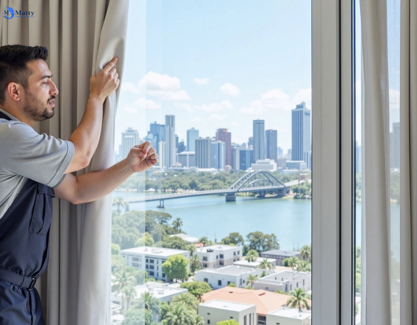 Professional curtain steam cleaning service jindalee QLD by Matty Curtain Cleaning