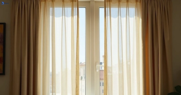 Dull dusty drapes in jindalee before professional cleaning